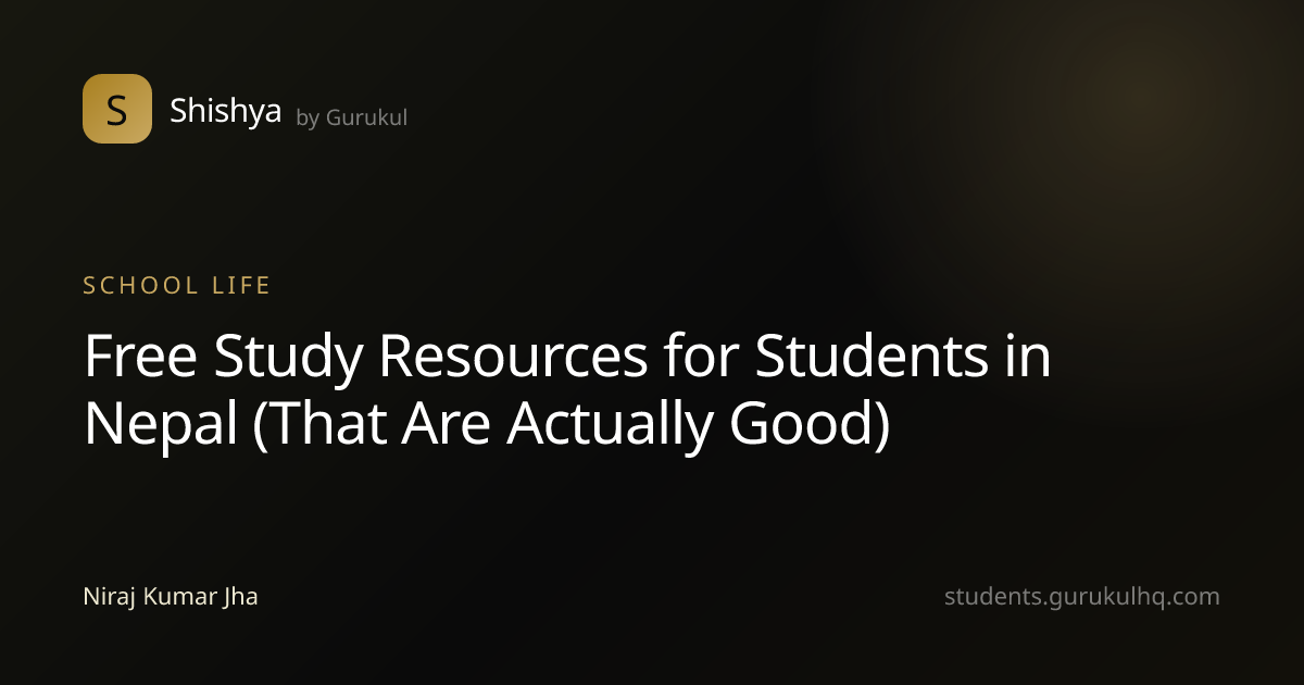 Free Study Resources for Students in Nepal (That Are Actually Good)